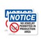 Signmission No Jewelry Permitted In Production, 14 in W x Rectangle, Plastic OS-2PACK-NS-P-1014-L-14670 - alternate 1